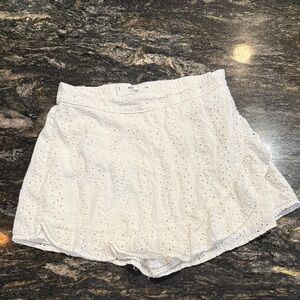 White Eyelet Skort